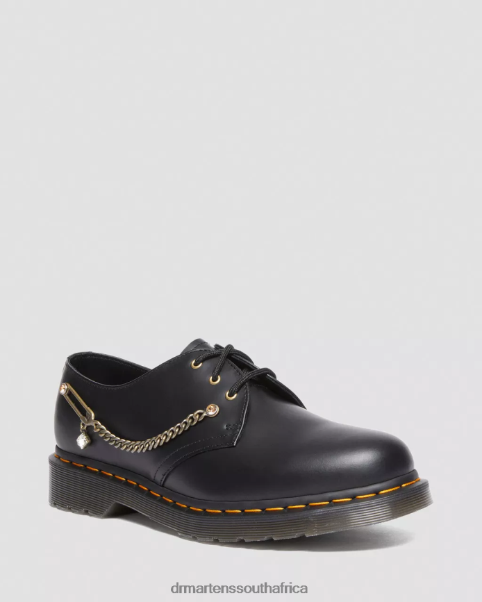 1461 Swarovski Leather Oxford Shoes Dr. Martens Unisex Footwear 2J208N290 Black Smooth