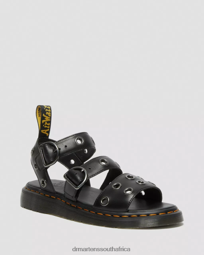 Gryphon Hardware Brando Leather Sandals Dr. Martens Unisex Footwear 2J208N356 Black Brando