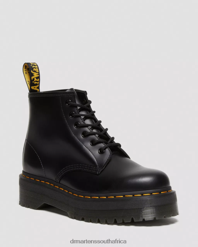 101 Smooth Leather Platform Ankle Boots Dr. Martens Women Footwear 2J208N140 Black Smooth