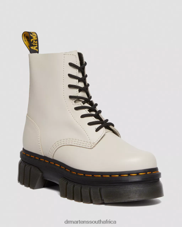 Audrick Nappa Leather Platform Ankle Boots Dr. Martens Women Footwear 2J208N98 Cobblestone Grey Nappa Lux
