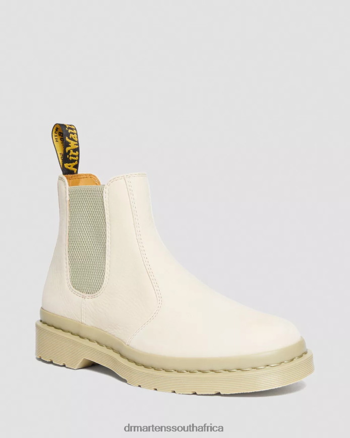 2976 Mono Milled Nubuck Leather Chelsea Boots Dr. Martens Women Footwear 2J208N119 Parchment Beige Milled Nubuck Wp