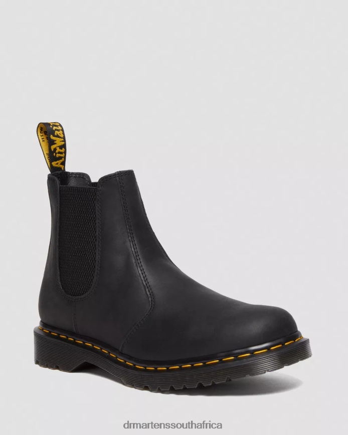 2976 Waxed Full Grain Leather Chelsea Boots Dr. Martens Women Footwear 2J208N186 Black Waxed Full Grain