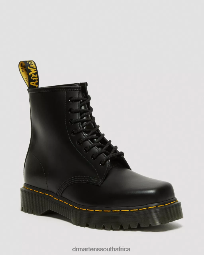1460 Bex Squared Toe Leather Lace Up Boots Dr. Martens Women Footwear 2J208N150 Black Polished Smooth