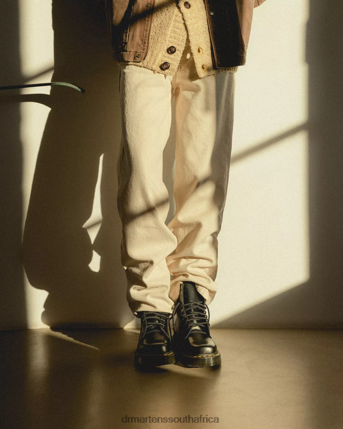 1460 Bex Squared Toe Leather Lace Up Boots Dr. Martens Women Footwear 2J208N150 Black Polished Smooth