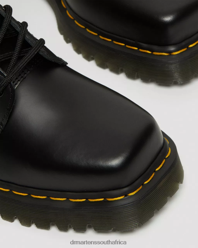 1460 Bex Squared Toe Leather Lace Up Boots Dr. Martens Women Footwear 2J208N150 Black Polished Smooth