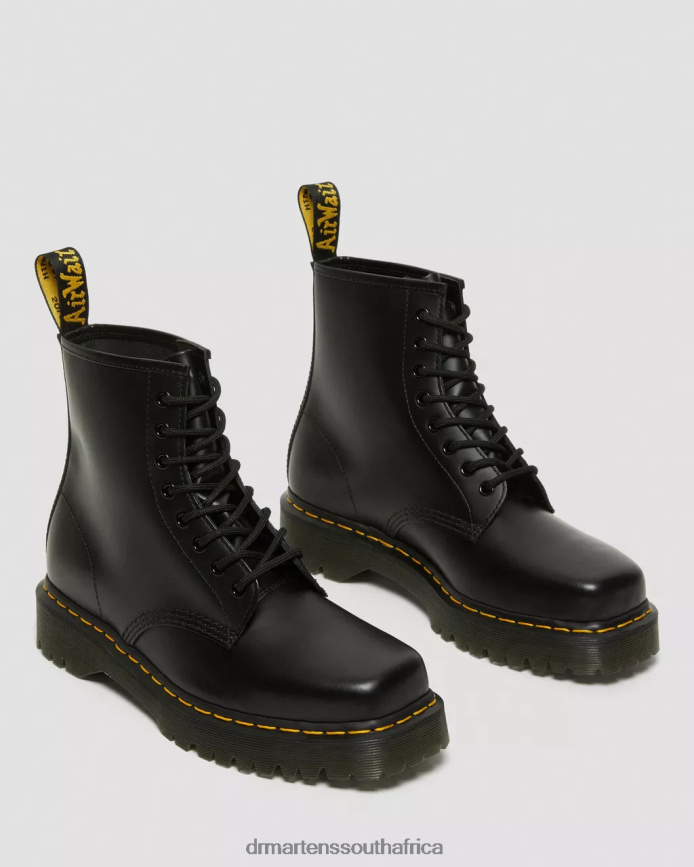 1460 Bex Squared Toe Leather Lace Up Boots Dr. Martens Women Footwear 2J208N150 Black Polished Smooth