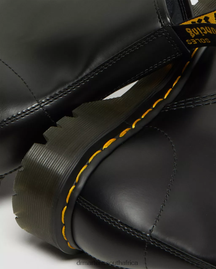 1460 Bex Squared Toe Leather Lace Up Boots Dr. Martens Women Footwear 2J208N150 Black Polished Smooth