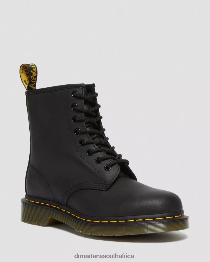 1460 Greasy Leather Lace Up Boots Dr. Martens Women Footwear 2J208N18 Black Greasy Leather