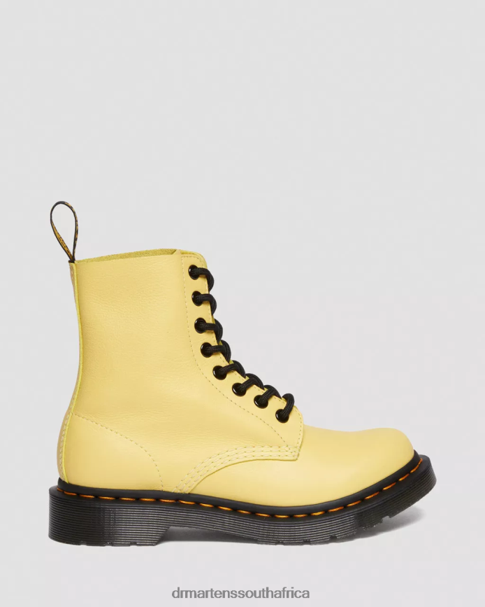 1460 Pascal Black Eyelet Lace Up Boots Dr. Martens Women Footwear 2J208N145 Lemon Yellow Virginia