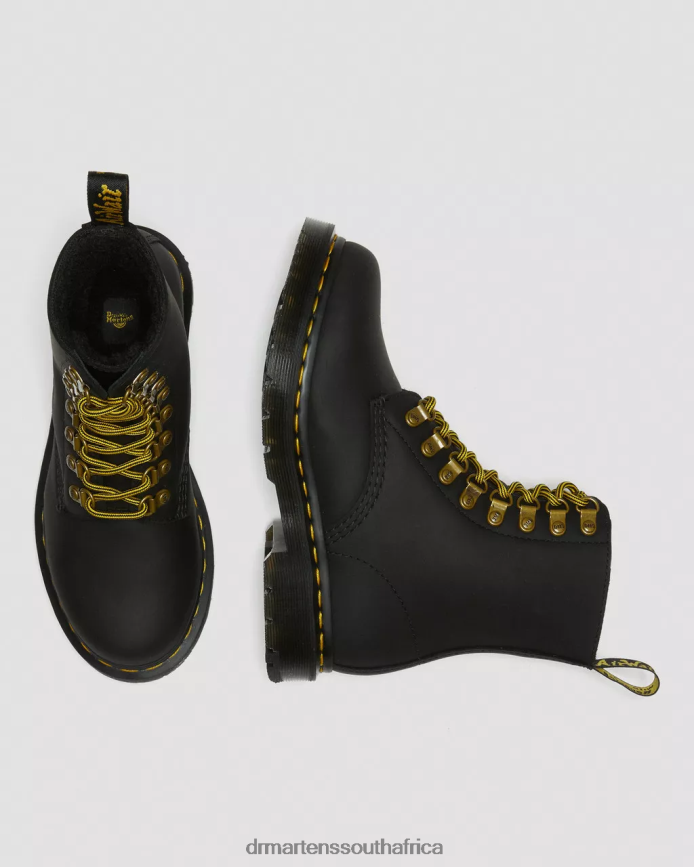 1460 Pascal DM's Wintergrip Leather Lace Up Boots Dr. Martens Women Footwear 2J208N156 Black Snowplow