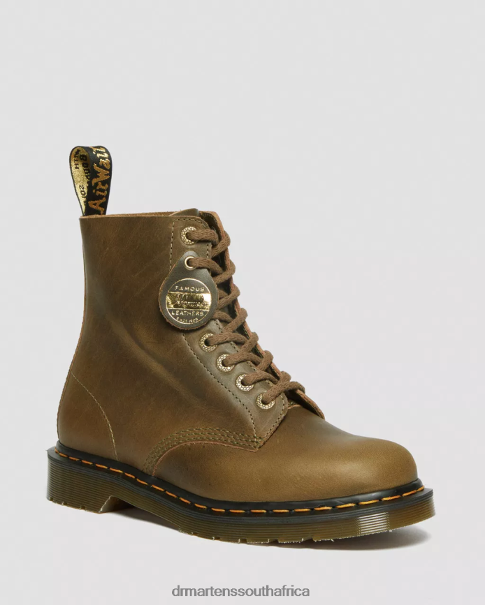 1460 Pascal Made in England Denver Leather Lace Up Boots Dr. Martens Women Footwear 2J208N116 Olive Branch Denver Veg Tan