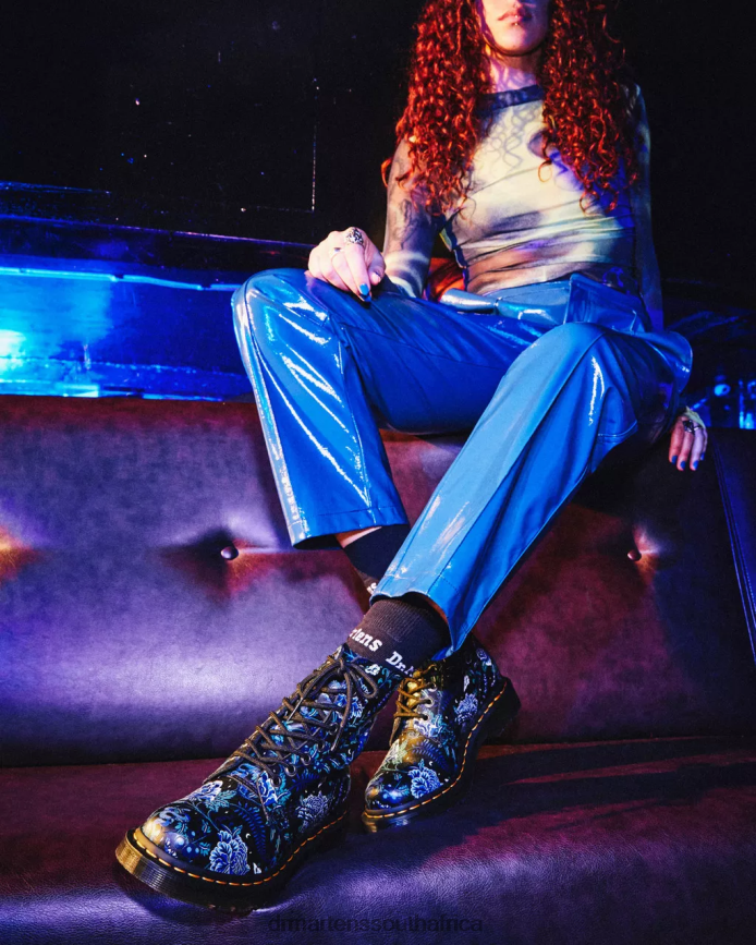 1460 Pascal Mystic Floral Lace Up Boots Dr. Martens Women Footwear 2J208N88 Black Phantom Floral Shadow Backhand