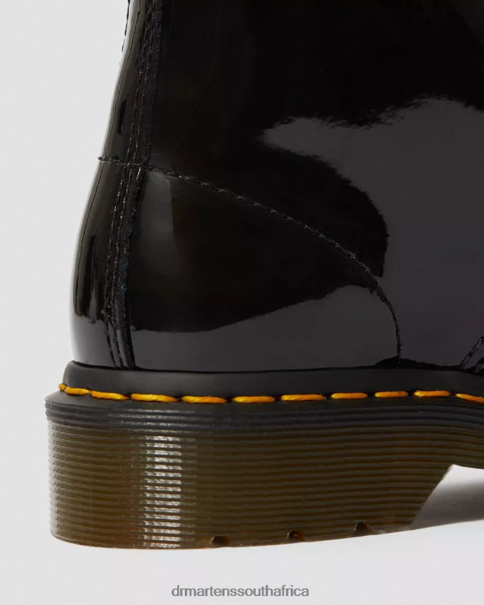 1460 Patent Leather Lace Up Boots Dr. Martens Women Footwear 2J208N6 Black Lucido & Patent Lamper