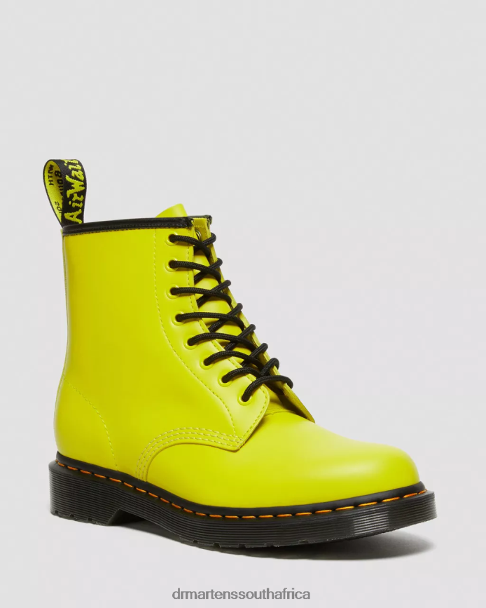 1460 Smooth Leather Lace Up Boots Dr. Martens Women Footwear 2J208N126 Yellow Smooth