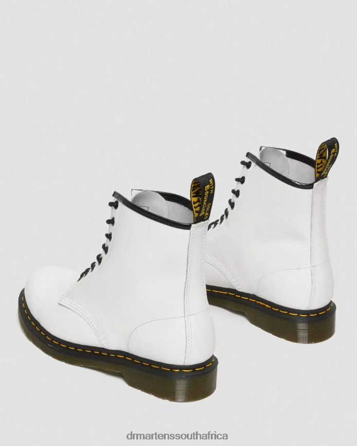 1460 Smooth Leather Lace Up Boots Dr. Martens Women Footwear 2J208N16 White Smooth