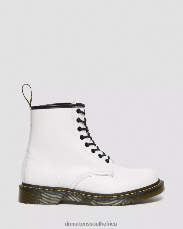 1460 Smooth Leather Lace Up Boots Dr. Martens Women Footwear 2J208N16 White Smooth