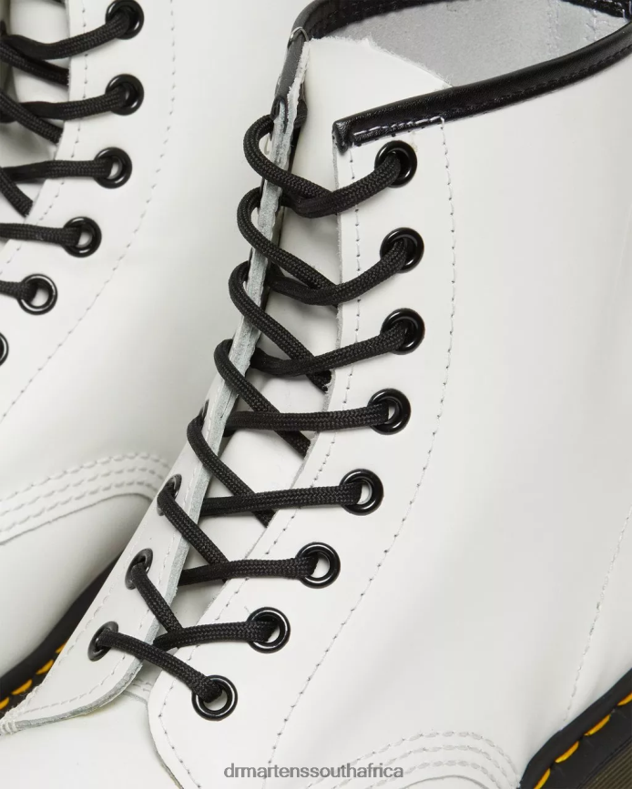 1460 Smooth Leather Lace Up Boots Dr. Martens Women Footwear 2J208N16 White Smooth