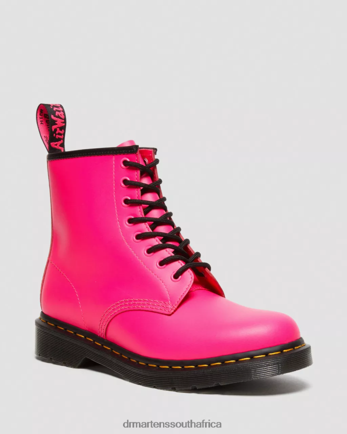 1460 Smooth Leather Lace Up Boots Dr. Martens Women Footwear 2J208N193 Pink Smooth