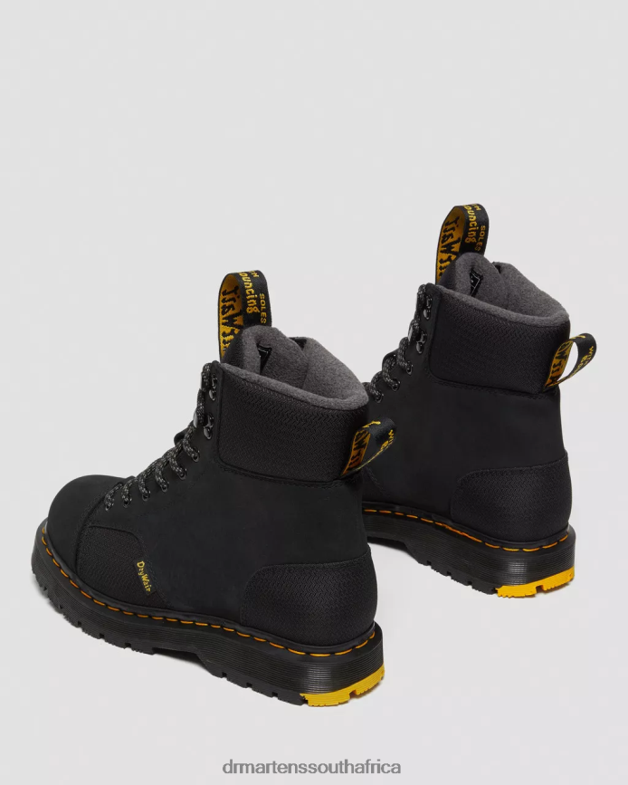 1460 Trinity Waterproof Slip Resistant Boots Dr. Martens Women Footwear 2J208N159 Black Milled Nubuck Wp
