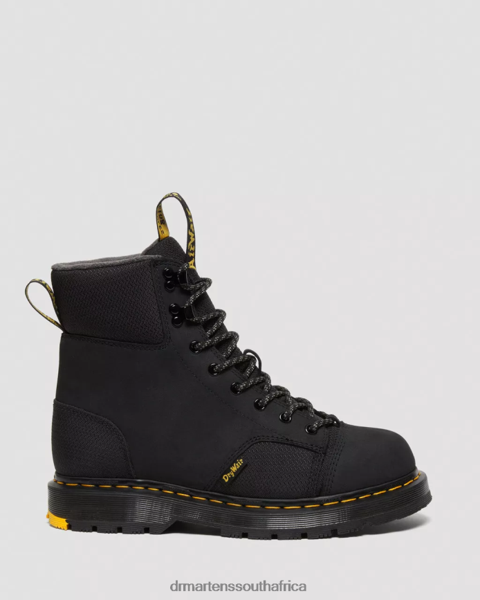 1460 Trinity Waterproof Slip Resistant Boots Dr. Martens Women Footwear 2J208N159 Black Milled Nubuck Wp