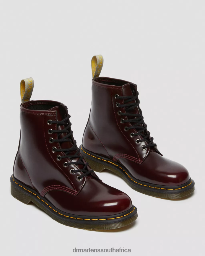 Vegan 1460 Lace Up Boots Dr. Martens Women Footwear 2J208N28 Cherry Red Oxford Rub Off