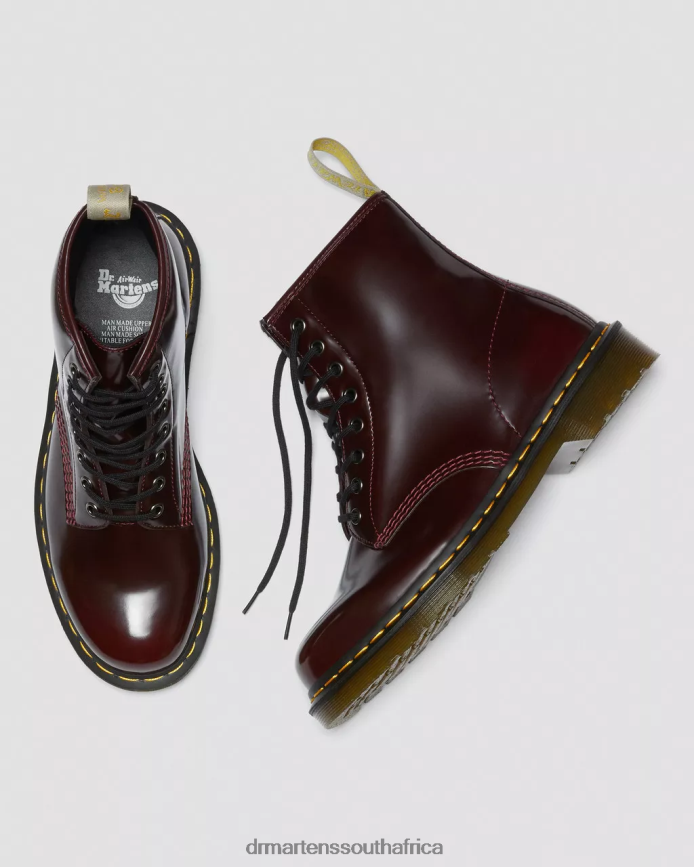 Vegan 1460 Lace Up Boots Dr. Martens Women Footwear 2J208N28 Cherry Red Oxford Rub Off