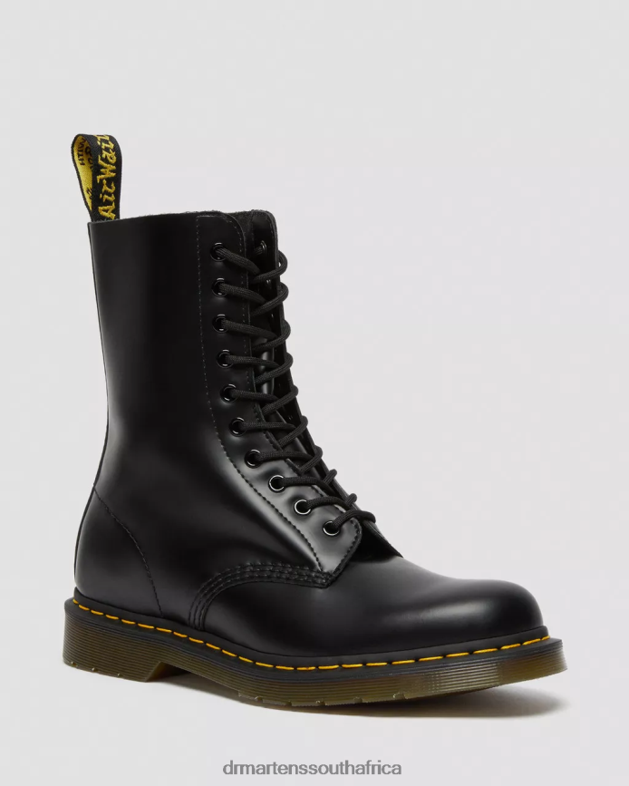 1490 Smooth Leather Mid Calf Boots Dr. Martens Women Footwear 2J208N360 Black Smooth