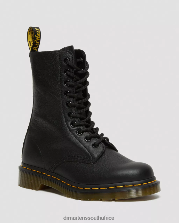 1490 Virginia Leather Mid Calf Boots Dr. Martens Women Footwear 2J208N361 Black Virginia