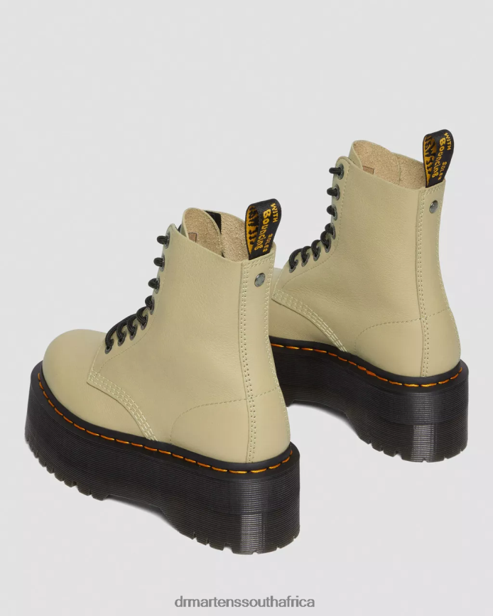 1460 Pascal Max Leather Platform Boots Dr. Martens Women Footwear 2J208N120 Pale Olive Pisa