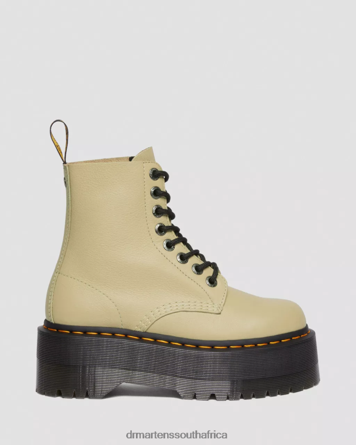 1460 Pascal Max Leather Platform Boots Dr. Martens Women Footwear 2J208N120 Pale Olive Pisa