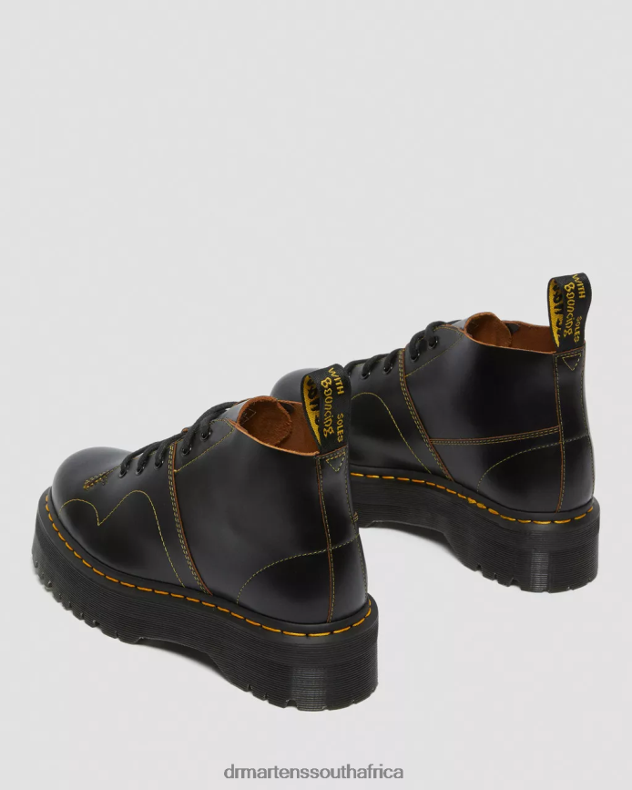 Church Platform Monkey Boots Dr. Martens Women Footwear 2J208N48 Black Vintage Smooth
