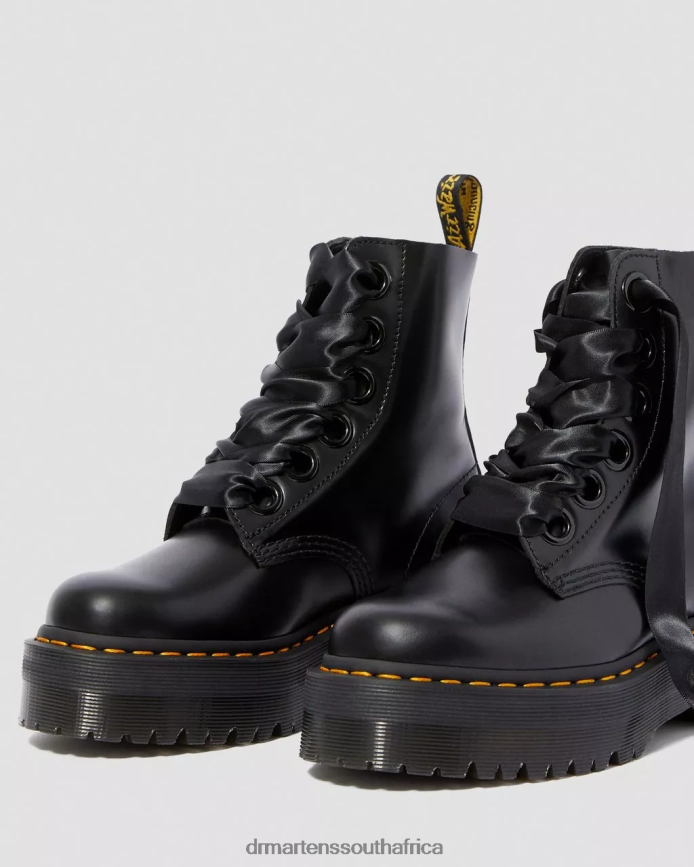 Molly Leather Platform Boots Dr. Martens Women Footwear 2J208N31 Black Buttero