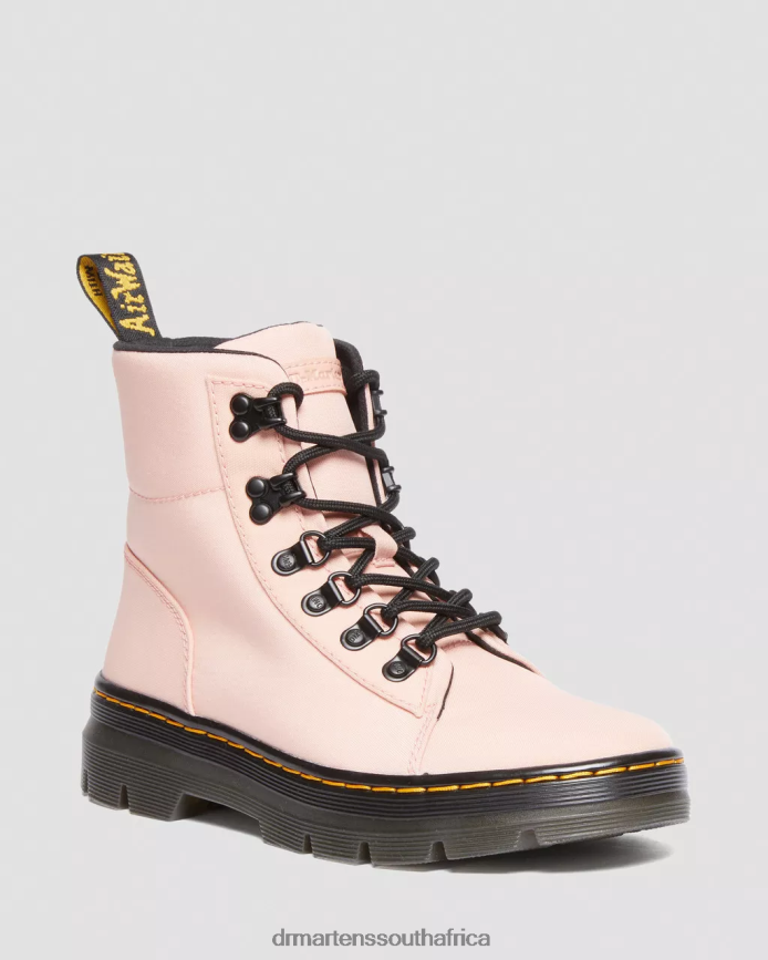 Combs Nylon & Leather Casual Boots Dr. Martens Women Footwear 2J208N179 Peach Beige Cyclone Nylon