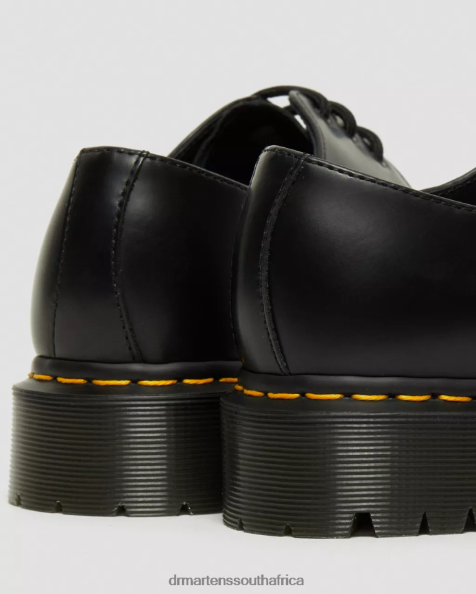 1461 Bex Squared Toe Leather Oxford Shoes Dr. Martens Women Footwear 2J208N238 Black Polished Smooth