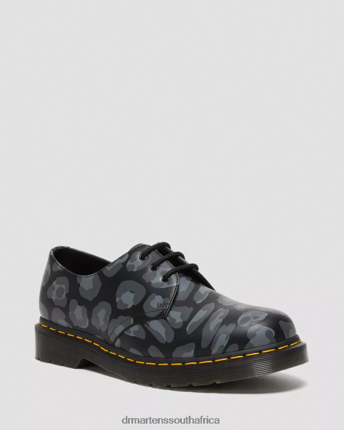 1461 Distorted Leopard Print Oxford Shoes Dr. Martens Women Footwear 2J208N299 Black Distored Leopard