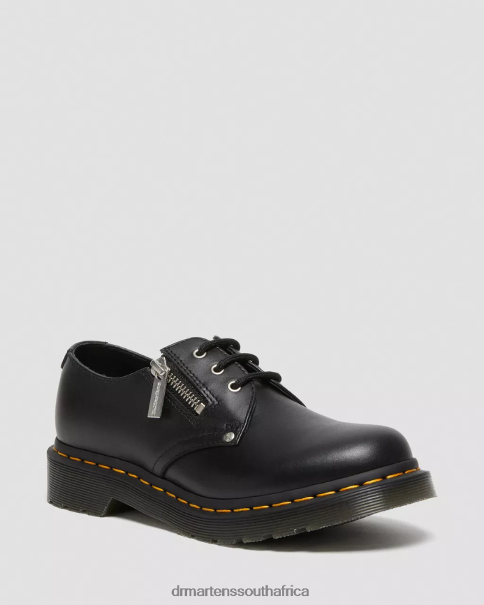 1461 Double Zip Leather Oxford Shoes Dr. Martens Women Footwear 2J208N309 Black Wanama