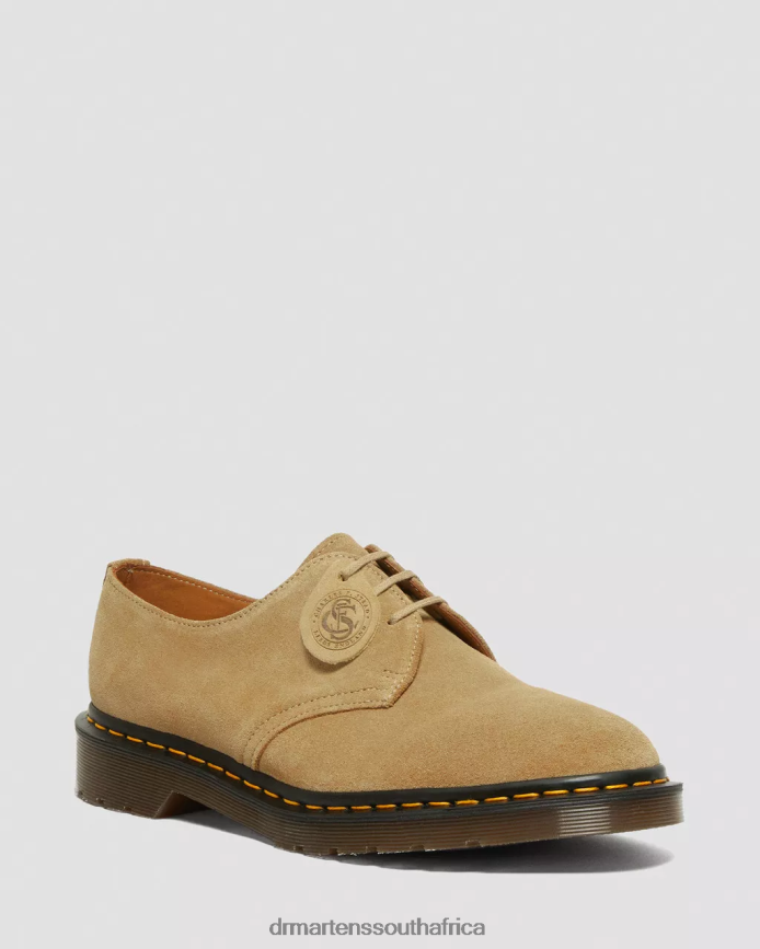 1461 Made in England Buck Suede Oxford Shoes Dr. Martens Women Footwear 2J208N329 Beige Buck Suede