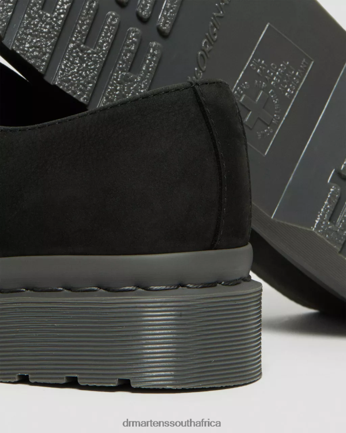 1461 Mono Milled Nubuck Leather Oxford Shoes Dr. Martens Women Footwear 2J208N298 Black Milled Nubuck Wp