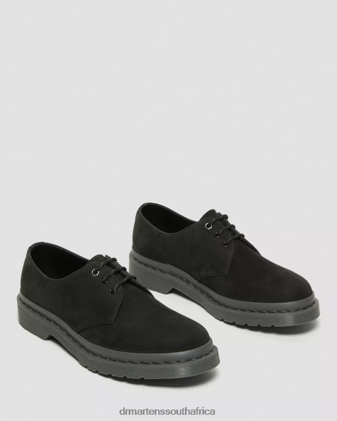 1461 Mono Milled Nubuck Leather Oxford Shoes Dr. Martens Women Footwear 2J208N298 Black Milled Nubuck Wp