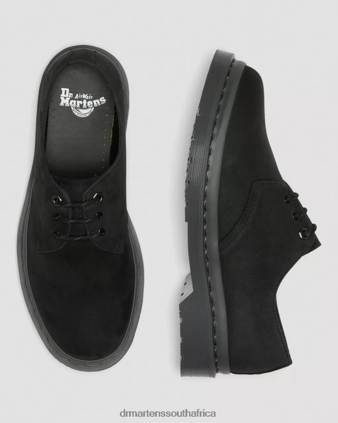 1461 Mono Milled Nubuck Leather Oxford Shoes Dr. Martens Women Footwear 2J208N298 Black Milled Nubuck Wp