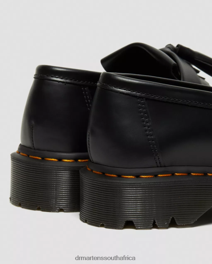 Adrian Bex Smooth Leather Tassel Loafers Dr. Martens Women Footwear 2J208N219 Black Smooth