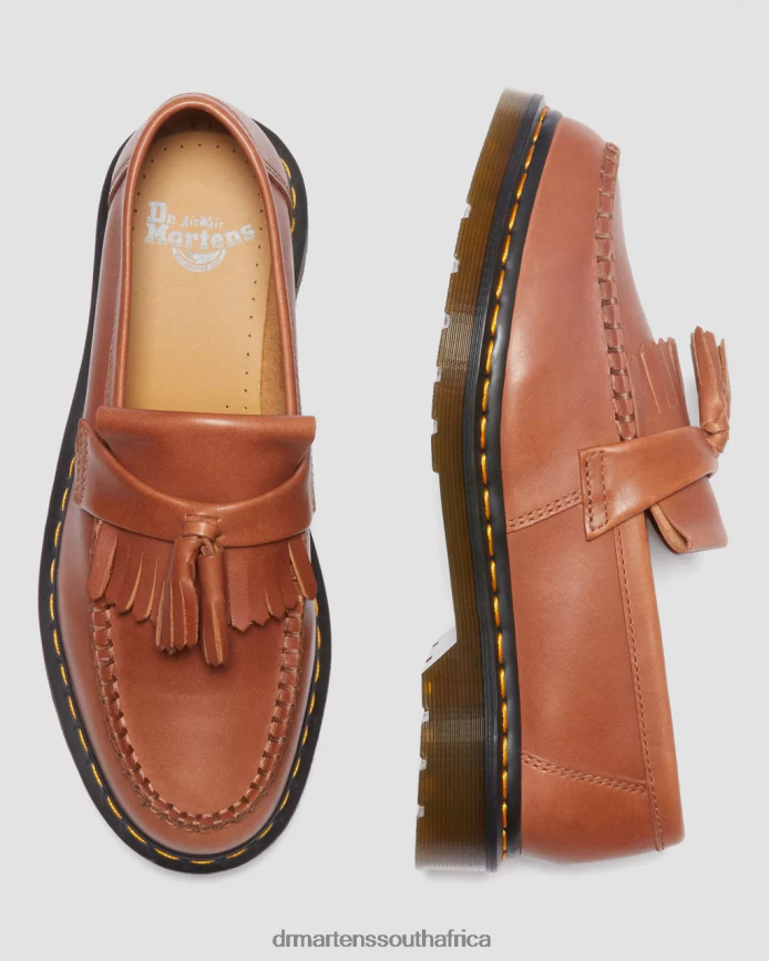 Adrian Carrara Leather Tassel Loafers Dr. Martens Women Footwear 2J208N373 Saddle Tan Carrara