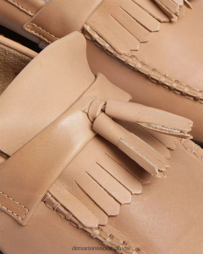 Adrian Carrara Leather Tassel Loafers Dr. Martens Women Footwear 2J208N381 Beige Carrara