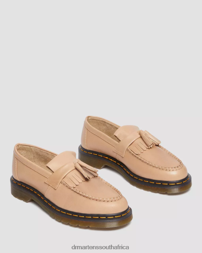 Adrian Carrara Leather Tassel Loafers Dr. Martens Women Footwear 2J208N381 Beige Carrara
