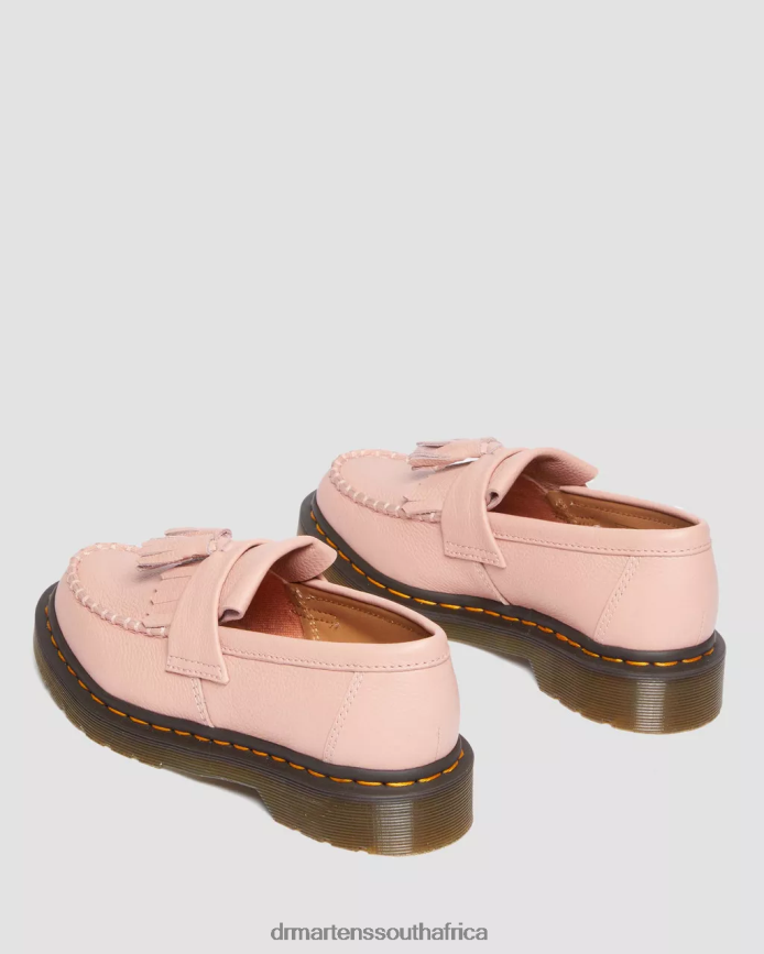 Adrian Virginia Leather Tassel Loafers Dr. Martens Women Footwear 2J208N379 Peach Beige Virginia
