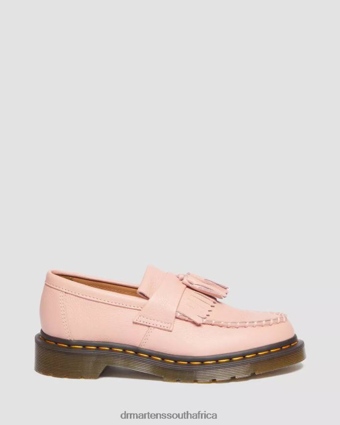 Adrian Virginia Leather Tassel Loafers Dr. Martens Women Footwear 2J208N379 Peach Beige Virginia