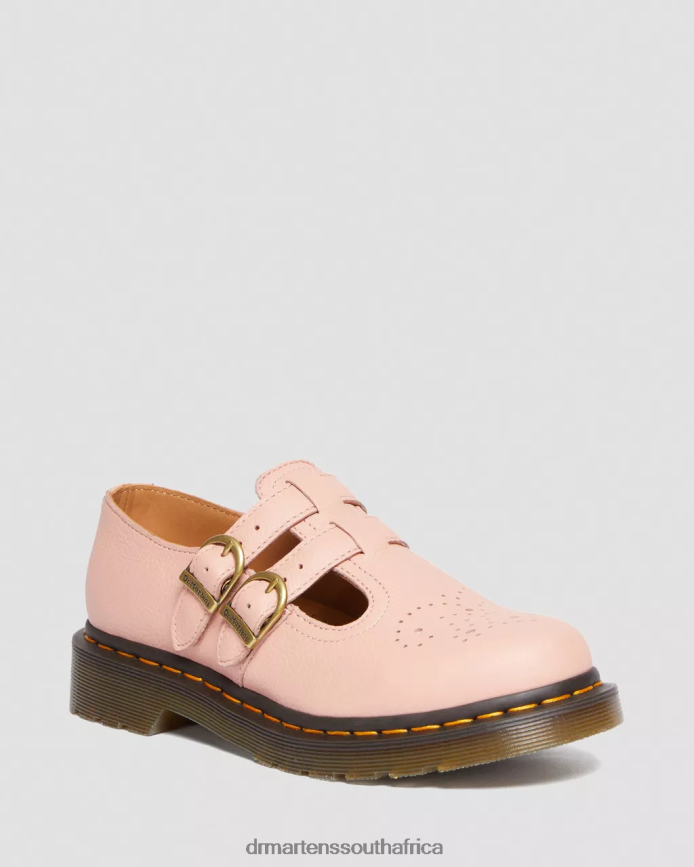 8065 Virginia Leather Mary Jane Shoes Dr. Martens Women Footwear 2J208N341 Peach Beige Virginia