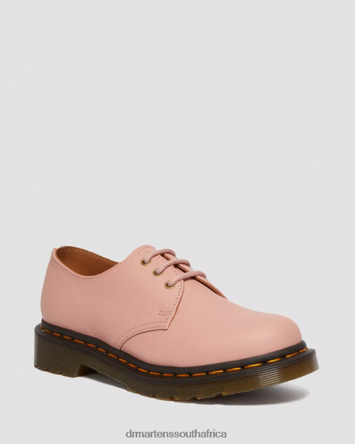 1461 Virginia Leather Oxford Shoes Dr. Martens Women Footwear 2J208N310 Peach Beige Virginia