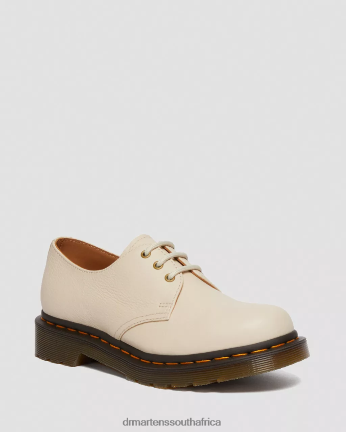 1461 Virginia Leather Oxford Shoes Dr. Martens Women Footwear 2J208N322 Parchment Beige Virginia