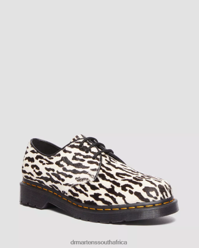 1461 Wacko Maria Hair-On Oxford Shoes Dr. Martens Women Footwear 2J208N293 Black & White Hair On